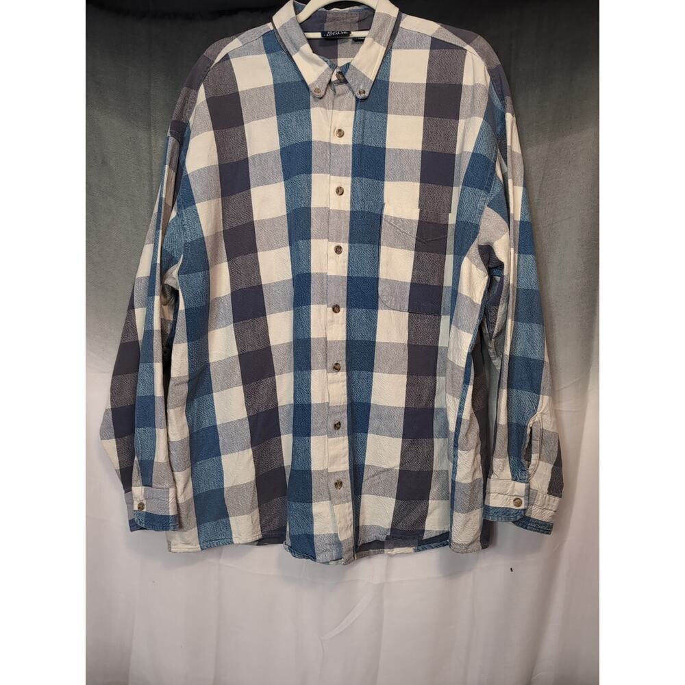 Bon Homme Men's Flannel Shirt Long Sleeve 100% Cotton Size 1XB(202)